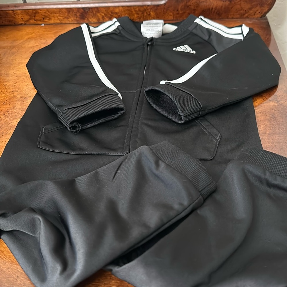 NWOT Adidas 3-Stripes Tricot Coveralls 18mo